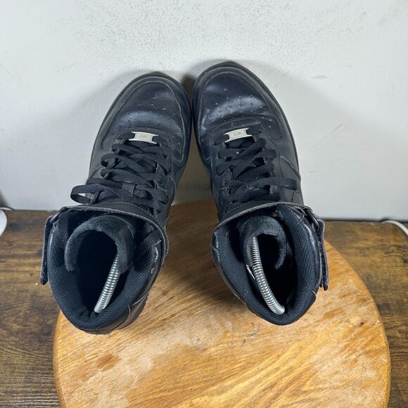 Nike‎ Air Force 1 Mid '07 Black Shoe Men's Size 8.5 315123-001 - Picture 5 of 8